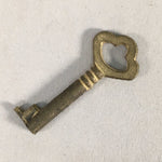 Japanese Metal Key Vtg C1930 Brass Gold 3 leaves JK30