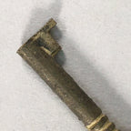 Japanese Metal Key Vtg C1930 Brass Gold 3 leaves JK30
