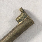 Japanese Metal Key Vtg C1930 Brass Gold 3 leaves JK30