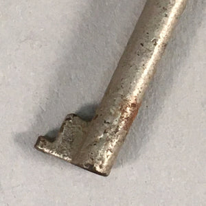 Japanese Metal Key Vtg C1930 Shell Hand-Fan Silver JK27