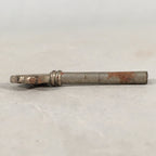 Japanese Metal Key Vtg C1930 Shell Hand-Fan Silver JK27