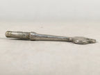 Japanese Metal Key Vtg C1930 Silver 3 leaves JK20