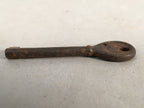 Japanese Metal Key Vtg Iron Lky Round C1930 Brown JK15