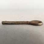 Japanese Metal Key Vtg Iron Lky Round C1930 Brown Silver JK16