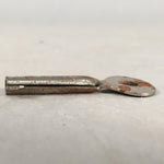 Japanese Metal Key Vtg Iron Oval C1930 Brown Silver JK18