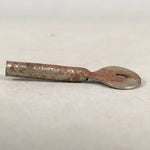 Japanese Metal Key Vtg Iron Oval C1930 Brown Silver JK18