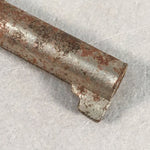 Japanese Metal Key Vtg Iron Oval C1930 Brown Silver JK18