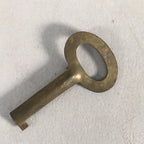 Japanese Metal Key Vtg Oval C1930 Brown Gold JK25