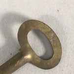 Japanese Metal Key Vtg Oval C1930 Brown Gold JK25
