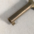 Japanese Metal Key Vtg Oval C1930 Brown Gold JK25