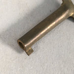 Japanese Metal Key Vtg Oval C1930 Brown Gold JK25