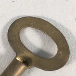 Japanese Metal Key Vtg Oval C1930 Brown Gold JK25