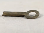 Japanese Metal Key Vtg Oval C1930 Brown Gold JK25