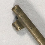 Japanese Metal Key Vtg Oval C1930 Brown Gold JK26