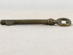 Japanese Metal Key Vtg Oval C1930 Brown Gold JK26