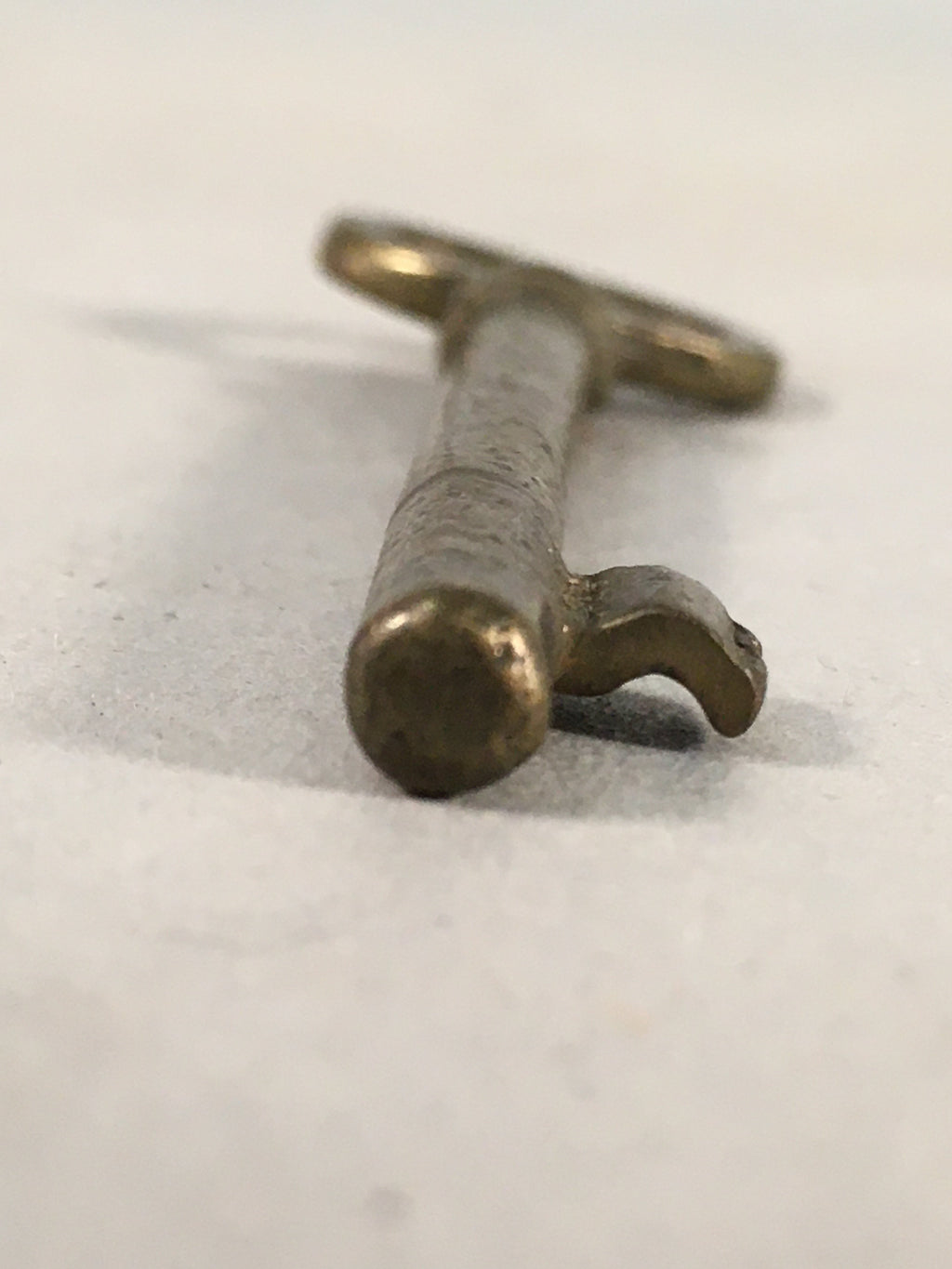 Japanese Metal Key Vtg Oval C1930 Brown Gold JK26