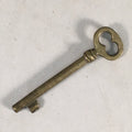 Japanese Metal Key Vtg Oval C1930 Brown Gold JK26
