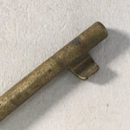 Japanese Metal Key Vtg Oval C1930 Brown Gold JK29