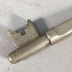 Japanese Metal Key Vtg Showa C1930 Silver Cast Brass JK14