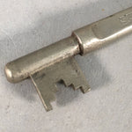 Japanese Metal Key Vtg Showa C1930 Silver Cast Brass JK14