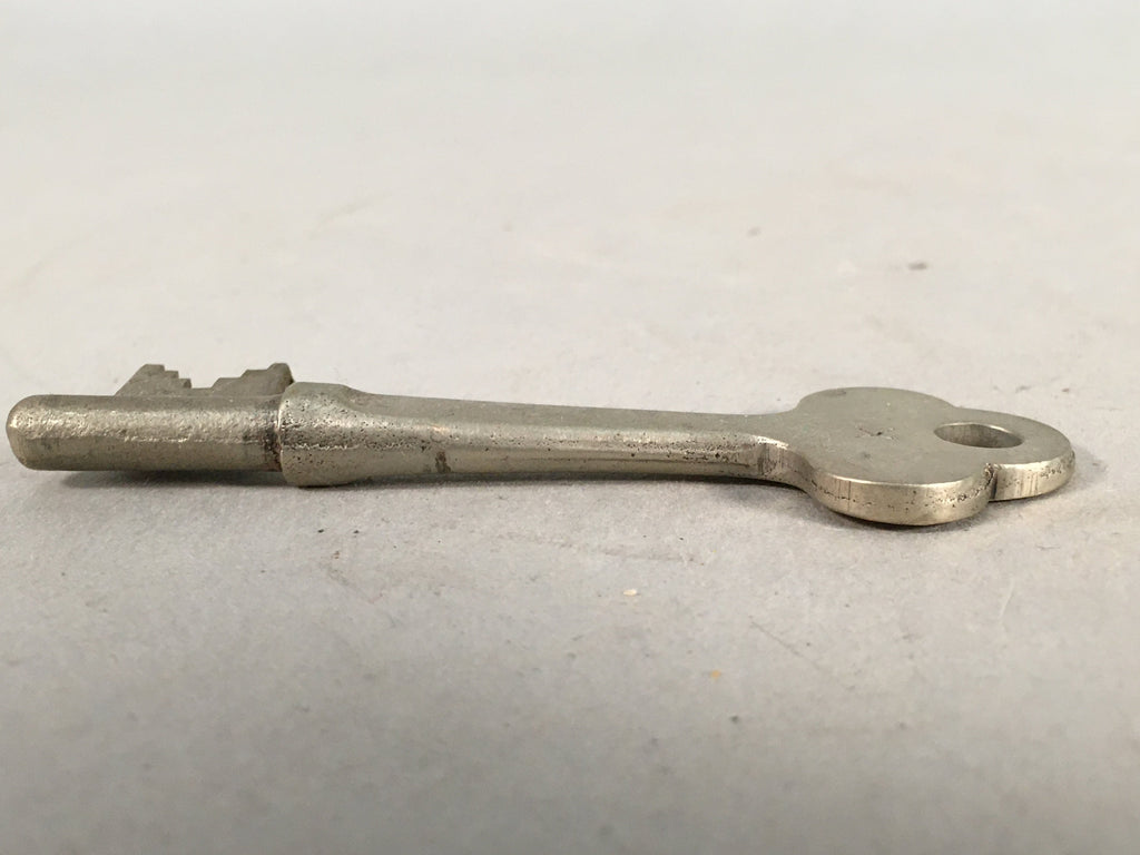 Japanese Metal Key Vtg Showa C1930 Silver Cast Brass JK14