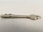 Japanese Metal Key Vtg Showa C1930 Silver Cast Brass JK14