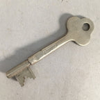 Japanese Metal Key Vtg Showa C1930 Silver Cast Brass JK14