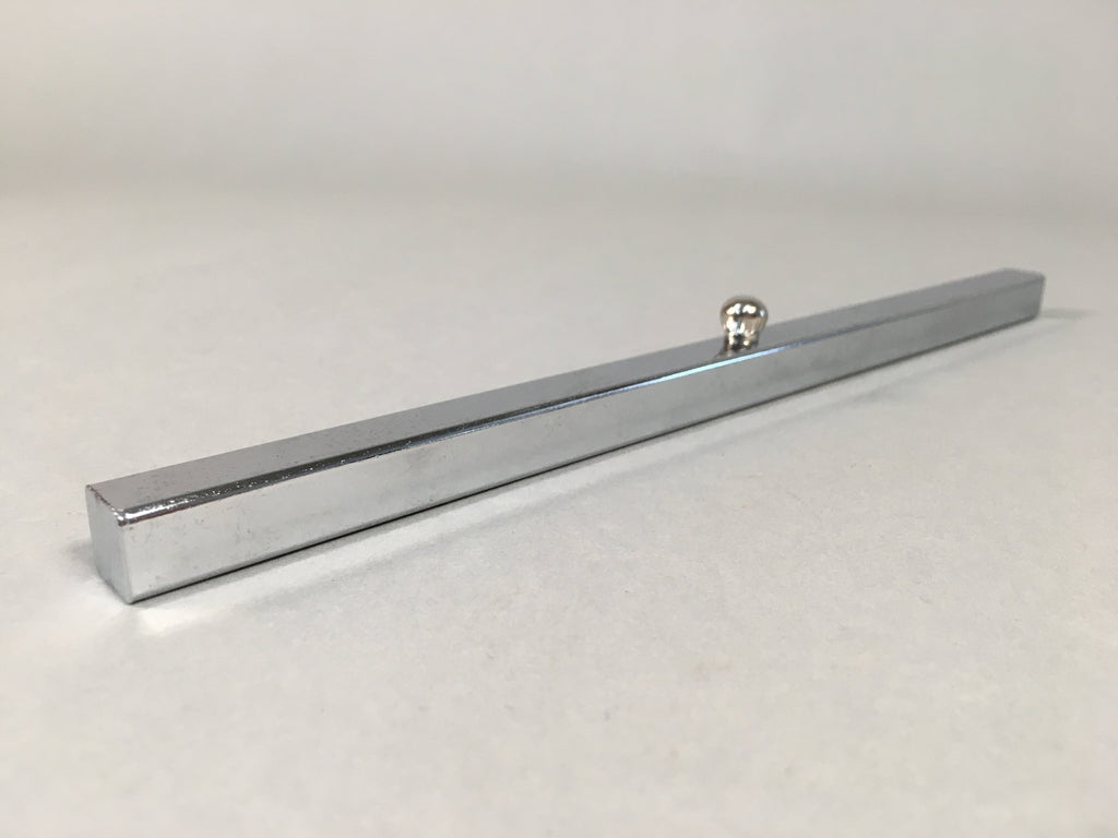 Japanese Metal Paperweight Calligraphy Tool Shodo Shuji Kanji Vtg Silver JK172