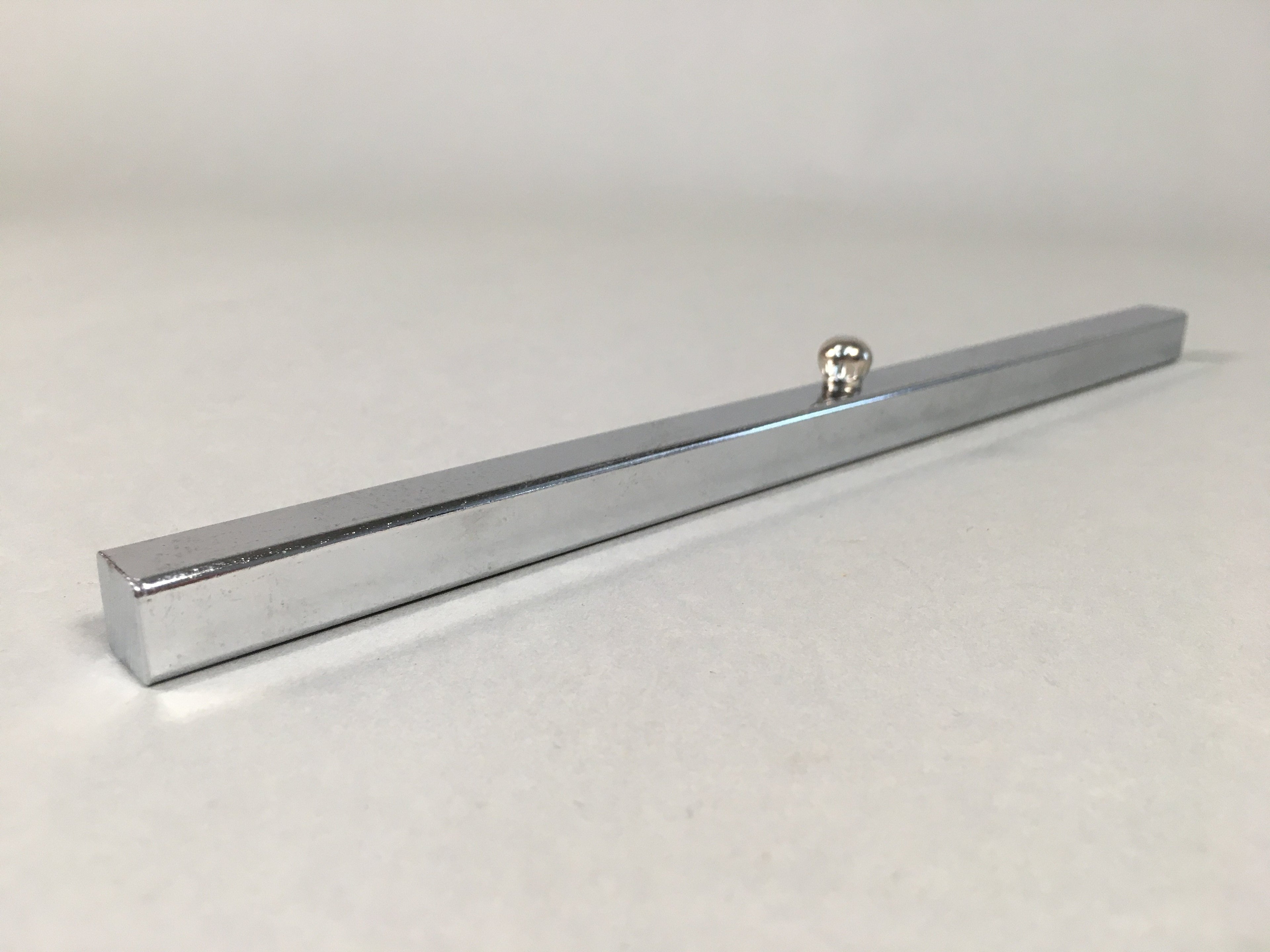 Japanese Metal Paperweight Calligraphy Tool Shodo Shuji Kanji Vtg Silver JK172