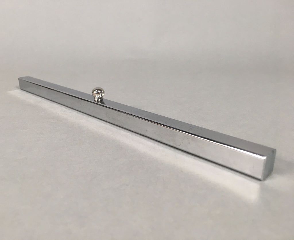 Japanese Metal Paperweight Calligraphy Tool Shodo Shuji Kanji Vtg Silver JK172