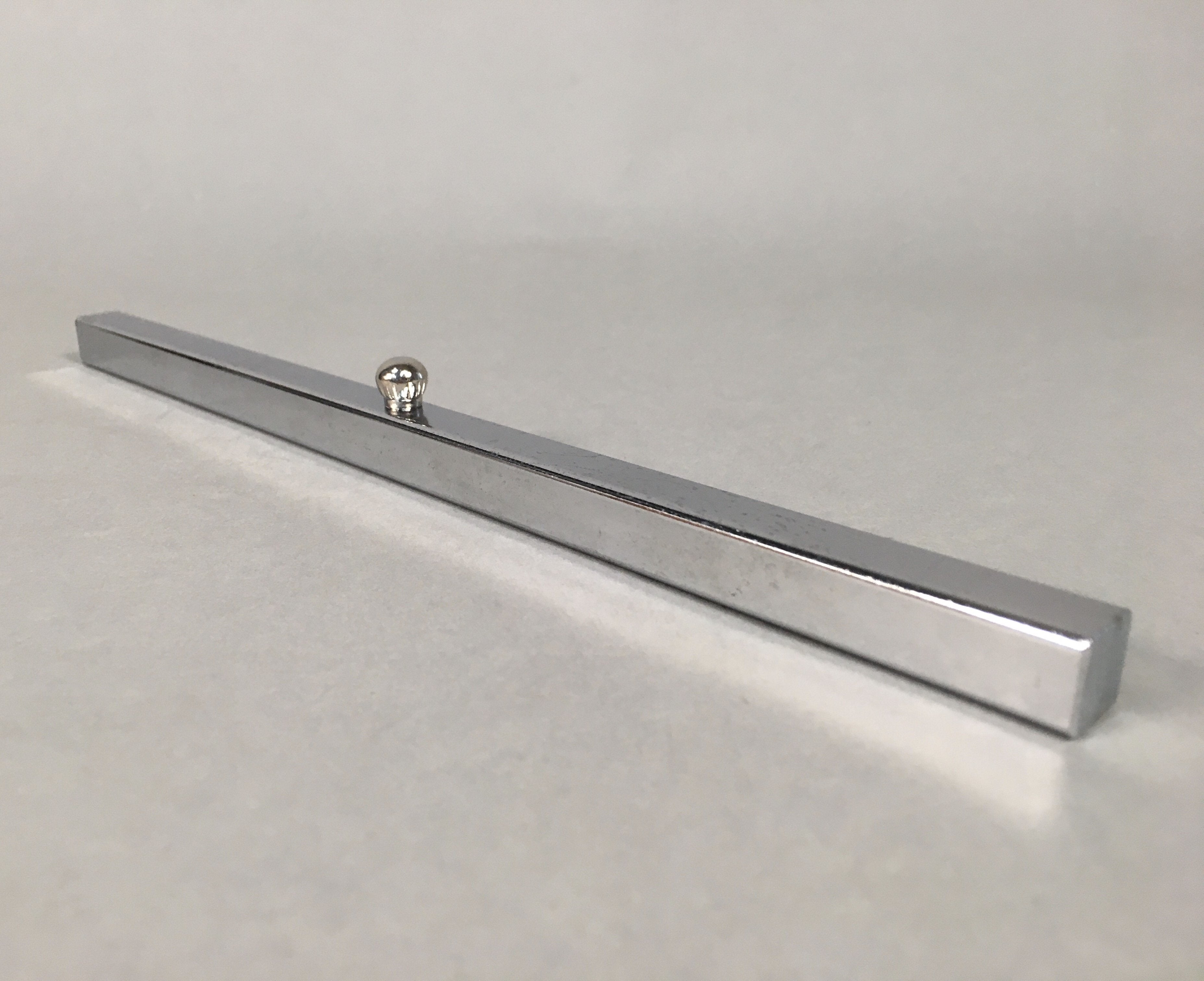 Japanese Metal Paperweight Calligraphy Tool Shodo Shuji Kanji Vtg Silver JK172