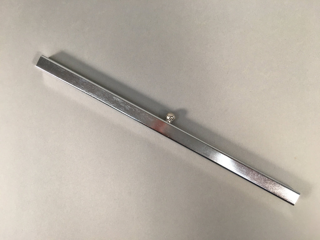 Japanese Metal Paperweight Calligraphy Tool Shodo Shuji Kanji Vtg Silver JK172