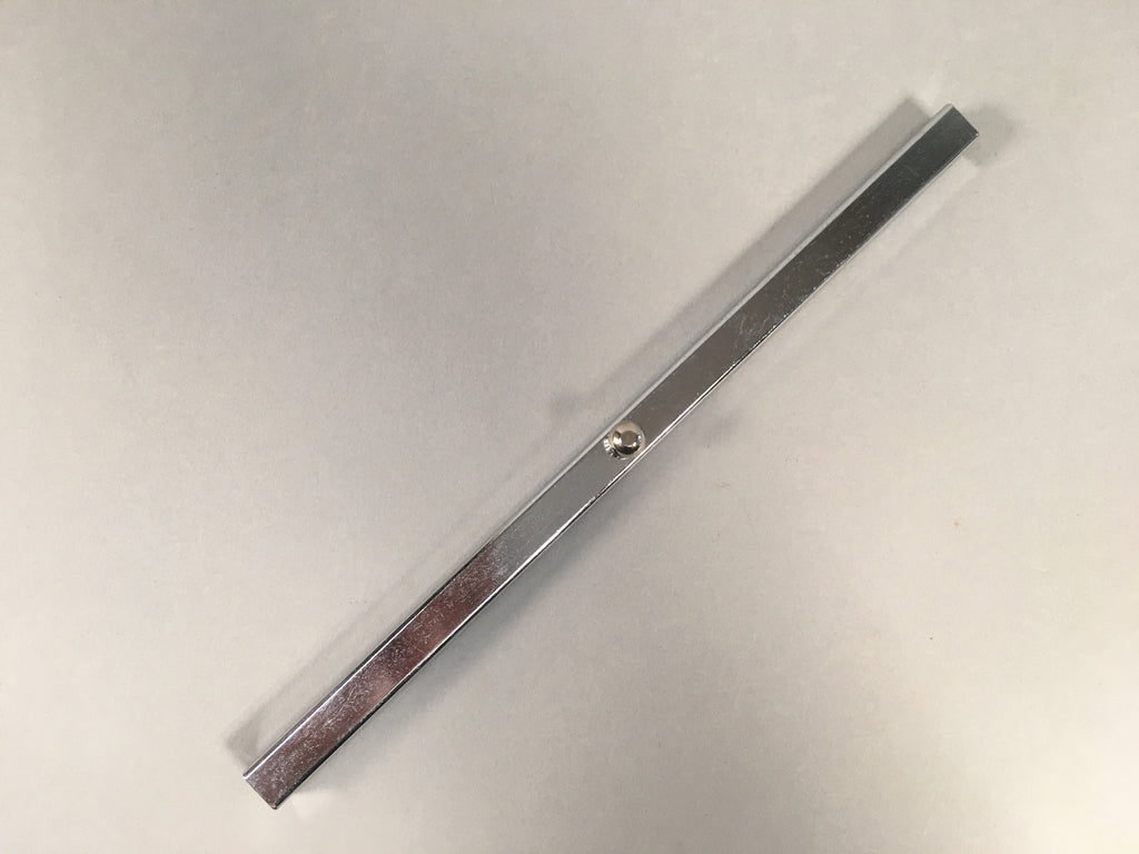 Japanese Metal Paperweight Calligraphy Tool Shodo Shuji Kanji Vtg Silver JK172