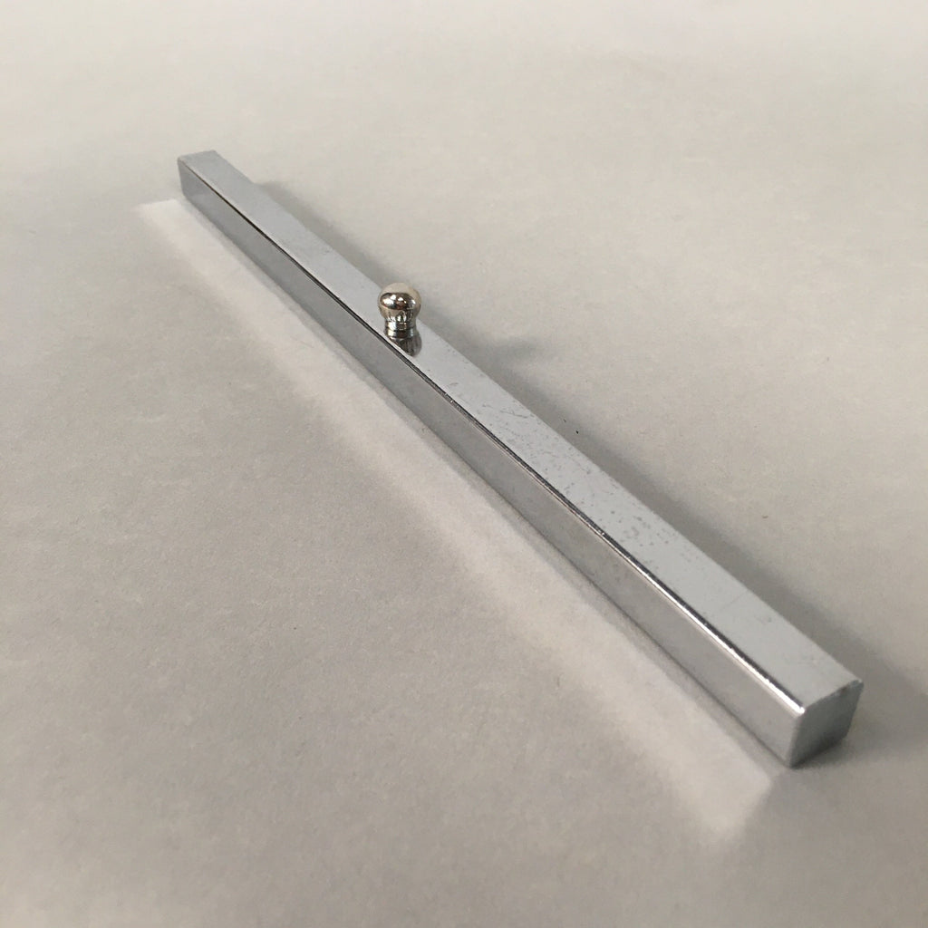 Japanese Metal Paperweight Calligraphy Tool Shodo Shuji Kanji Vtg Silver JK172