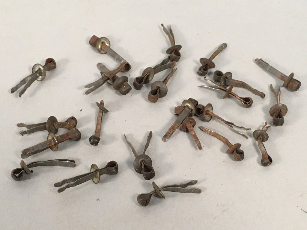 Japanese Metal Parts Chest Tansu Vtg Iron Clasp Handle 24pc Set JK155