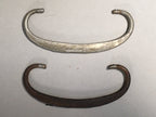 Japanese Metal Parts Chest Tansu Vtg Iron Handle 2pc Set Floral Relief JK152