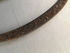 Japanese Metal Parts Chest Tansu Vtg Iron Handle 5pc Set Floral Relief JK150