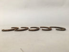 Japanese Metal Parts Chest Tansu Vtg Iron Handle 5pc Set Floral Relief JK150