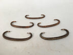 Japanese Metal Parts Chest Tansu Vtg Iron Handle 5pc Set Floral Relief JK150