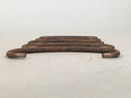 Japanese Metal Parts Chest Tansu Vtg Iron Handle 5pc Set Floral Relief JK151