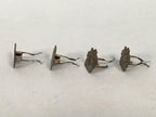Japanese Metal Parts Chest Tansu Vtg Iron Keyhole Cover 4pc Set JK154