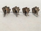 Japanese Metal Parts Chest Tansu Vtg Iron Keyhole Cover 4pc Set JK154
