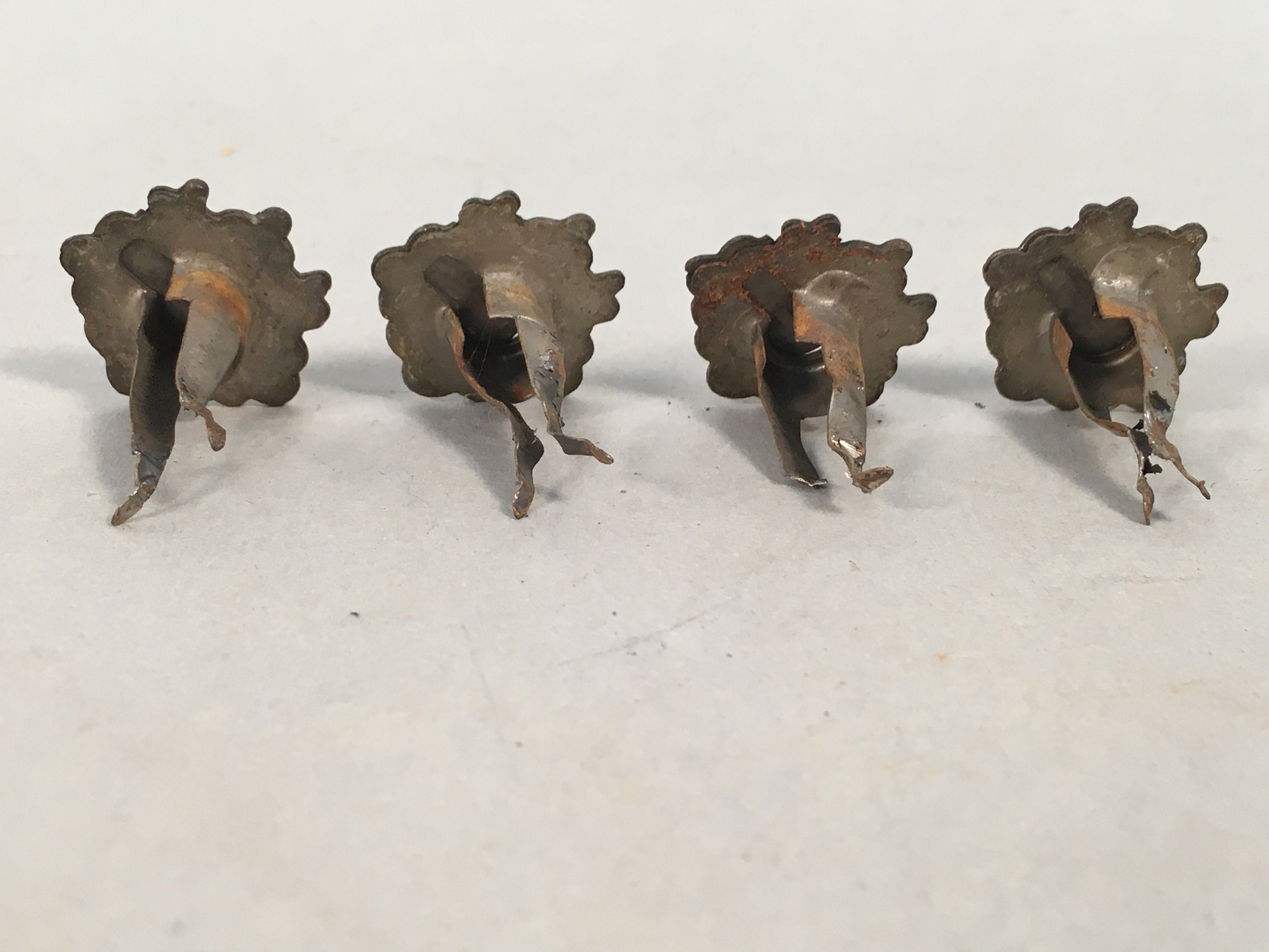 Japanese Metal Parts Chest Tansu Vtg Iron Keyhole Cover 4pc Set JK154