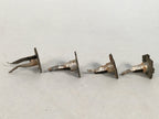 Japanese Metal Parts Chest Tansu Vtg Iron Keyhole Cover 4pc Set JK154