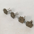 Japanese Metal Parts Chest Tansu Vtg Iron Keyhole Cover 4pc Set JK154