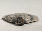 Japanese Metal Pendant Vtg Man Head Relief Newspaper Award Kanji JK98