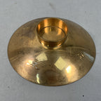 Japanese Metal Sake Drinking Cup Vtg Sakazuki Guinomi Gold Kanji GU756