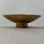 Japanese Metal Sake Drinking Cup Vtg Sakazuki Guinomi Gold Kanji GU756