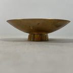 Japanese Metal Sake Drinking Cup Vtg Sakazuki Guinomi Gold Kanji GU756