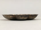 Japanese Metal Small Plate Kozara Vtg Floral Silver Saucer Coaster Chataku PP40
